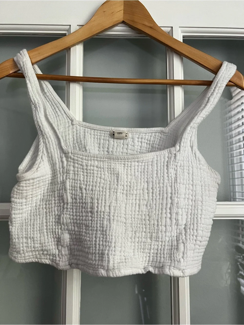 Billabong White Quilted Square-Neck Crop Top - Picture 2 of 5